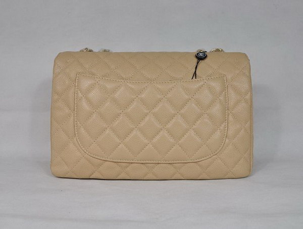 7A Replica Chanel Jumbo A28600 Apricot Caviar with Golden Hardware Flap Bag
